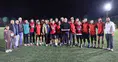 Kaza atlatan başkandan sahaya moral ziyareti: Baklavalar futbolculara