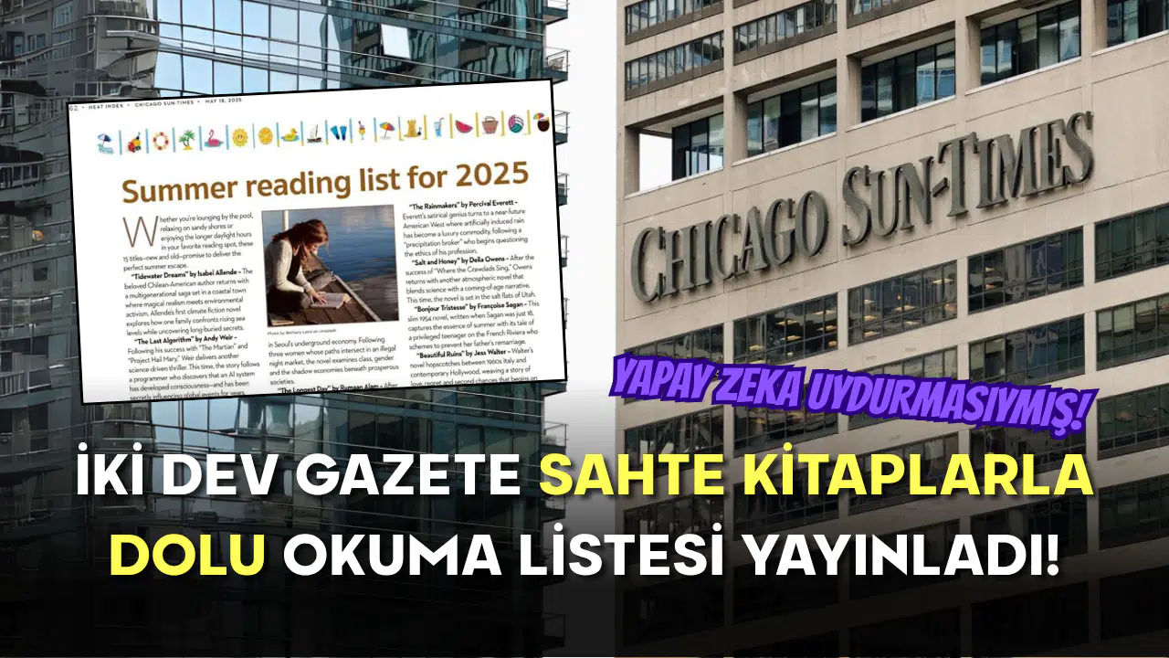 İki ABD Gazetesinden Skandal: Yapay Zeka Uydurması Kitaplarla Dolu 2025 Listesi Yayınlandı!