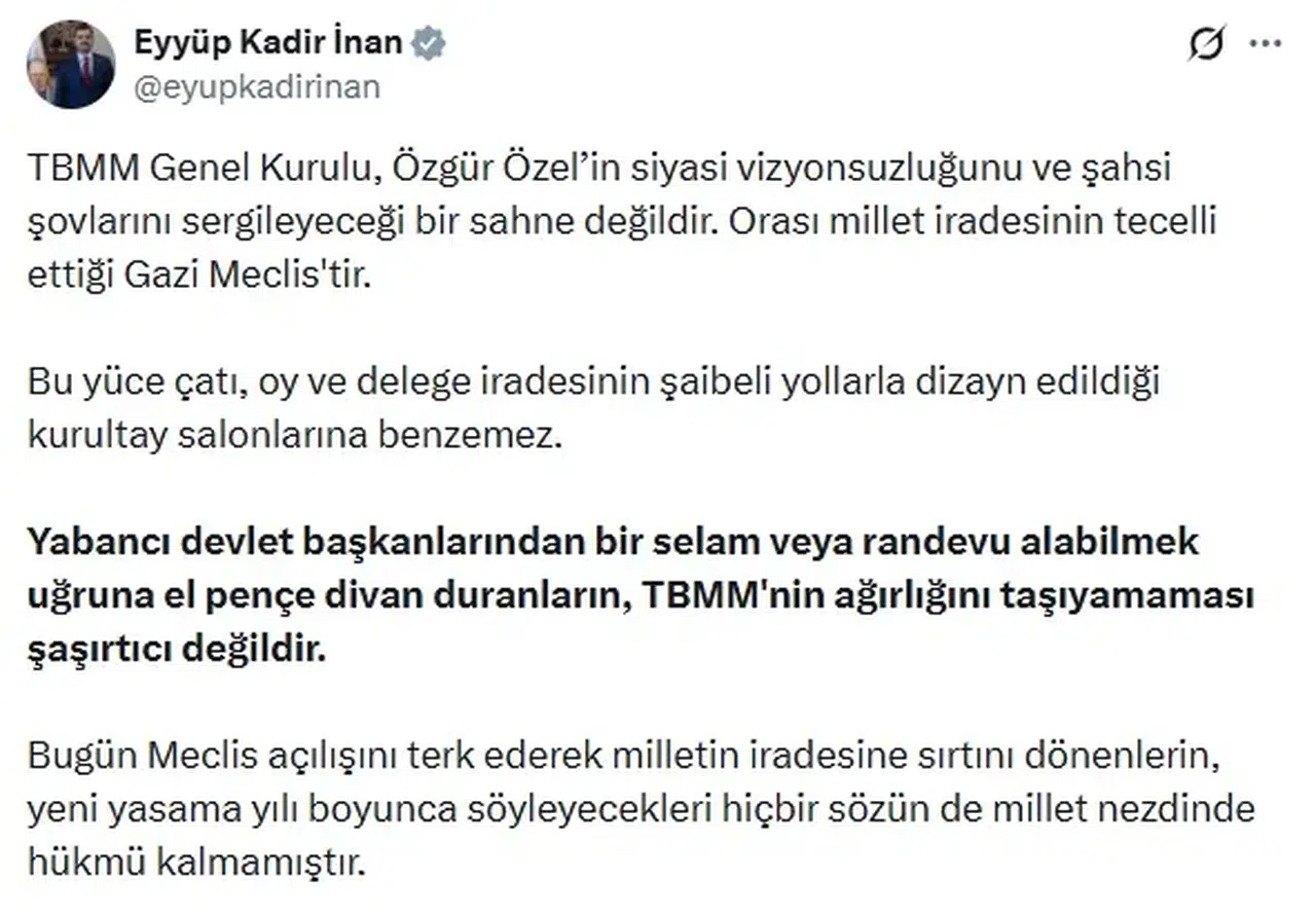 Meclis'teki terk eylemine AK Parti'den sert tepki: Milletin gözünde hükmünüz bitti