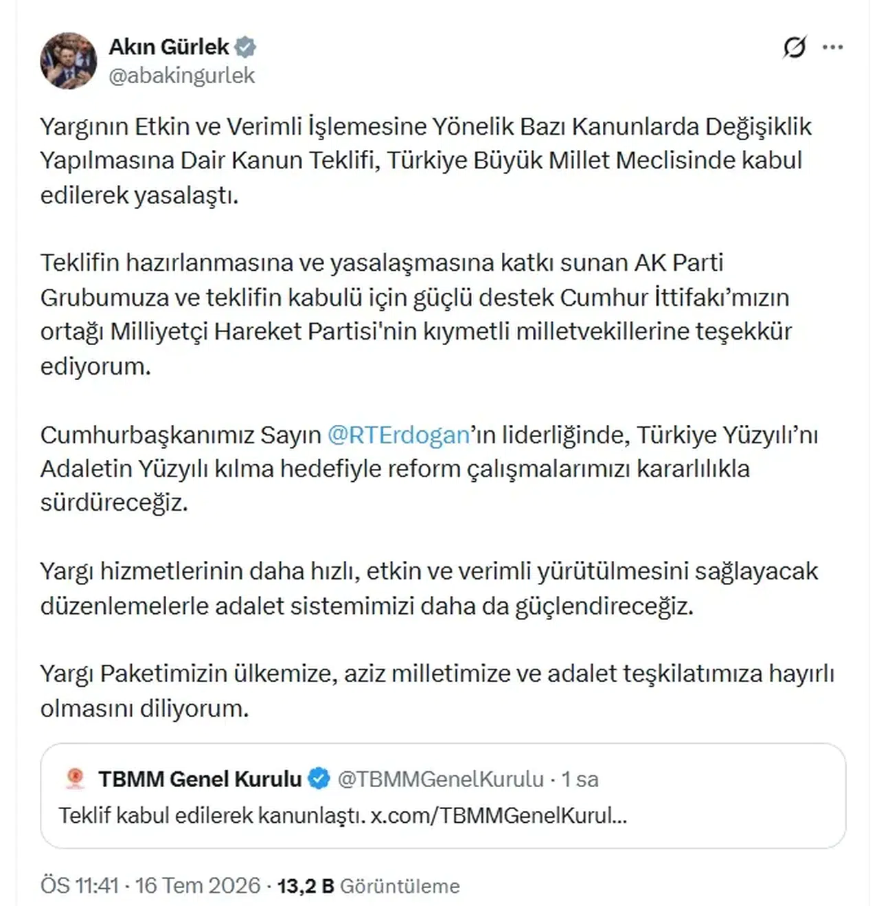12’nci Yargı Paketi Meclis’ten geçti