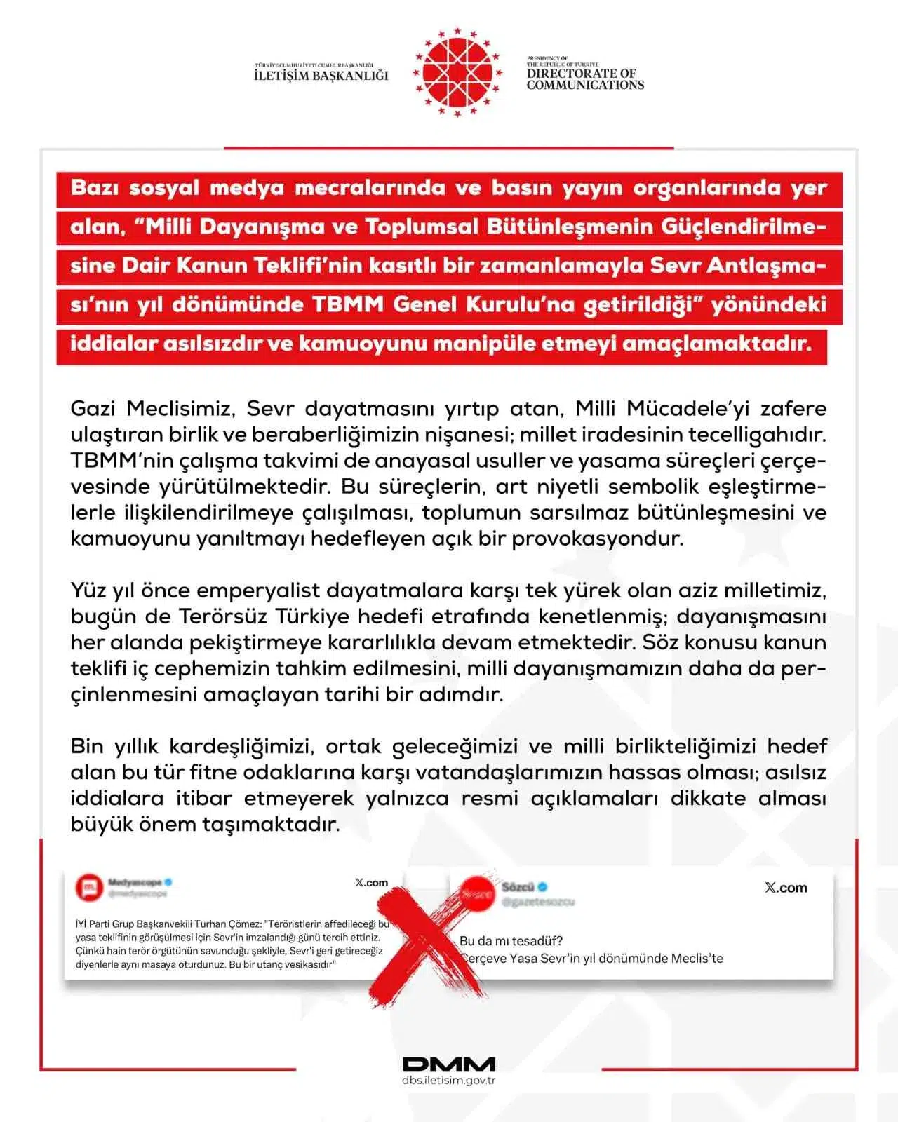 Meclis'teki yasa teklifiyle Sevr arasında bağ kurulmasına tepki