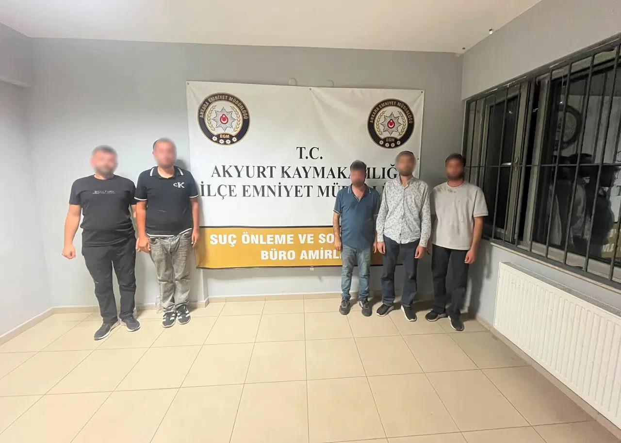 Ankara Akyurt’ta polisten kaçan beş kişiye ağır fatura