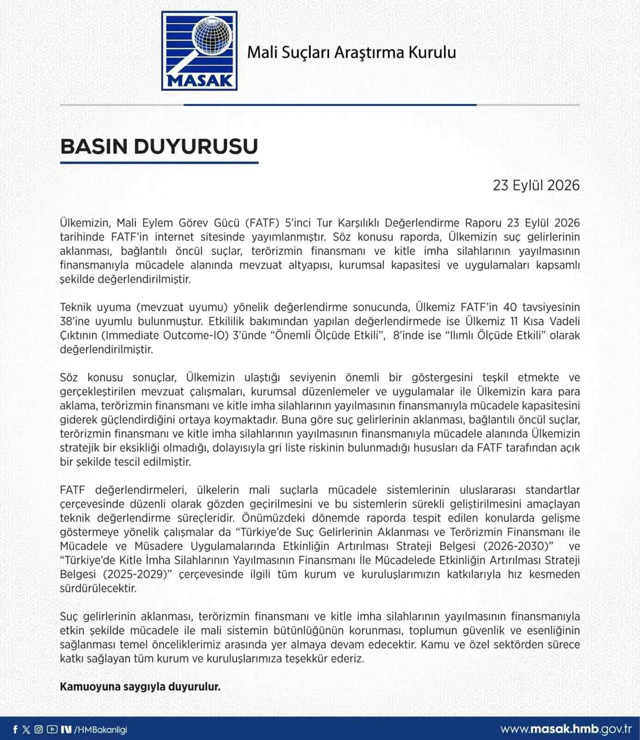 Türkiye'nin mali suçlarla mücadelesi uluslararası tescil aldı: Gri liste riski geride kaldı