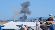 Uçuş gösterisi sırasında kaza! Pilotların durumu belirsiz.