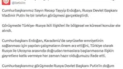 Erdoğan ve Putin hattında kritik diplomasi: Doğum günü tebriğiyle başlayan görüşme