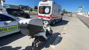 Sanayi Caddesi'nde korkutan kaza: Motokurye ağır darbe aldı