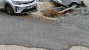 Gümüşhane'de kavşak dehşeti: Minibüs durağı yerle bir etti