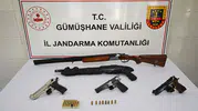 Gümüşhane’de jandarmadan eş zamanlı baskın: İki köyde cephanelik çıktı