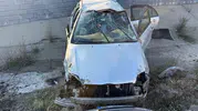 Yozgat yolunda korkunç kaza: Direksiyon hakimiyeti kaybolunca araç takla attı