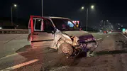 Kuzey Marmara Otoyolu'nda gece yarısı dehşeti: Kontrolden çıkan araç bariyerleri aştı