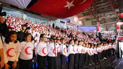 Kahramanmaraş'ta bin 300 genç ses tek bir yürek oldu: Cumhuriyetin coşkusu salonu inletti