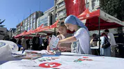Samsun'un minik yüreklerinden Gazze'ye fırça darbesi: Hayallerini kağıda döktüler