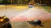 Kayseri'de dehşet anları: Kontrolden çıkan motosiklet 50 metre boyunca sürüklendi