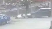 Edirne'de dehşet anları: Güvenlik kamerası o çarpışmayı saniye saniye kaydetti