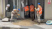 Ayazağa'da çamur deryasına dönen sokaklarda jandarma seferberliği: Felaketin izleri siliniyor