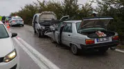 Tekirdağ'da yol ortasında can pazarı: İki araç çarpıştı, 7 kişi hastanelik oldu
