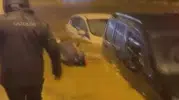 Ümraniye'de sağanak kabusu: Nevzat Demir Tesisleri yolu göle döndü