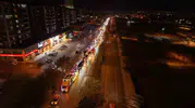 Gaziantep sokaklarında 103 araçlık dev Cumhuriyet coşkusu