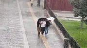 Sivas'ta aniden bastıran sağanak hayatı durma noktasına getirdi