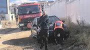 Park halindeki araç bir anda alevlere teslim oldu