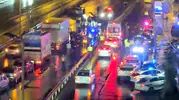 Küçükçekmece’de görev başındaki polise otomobil çarptı