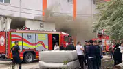 İnegöl’de mobilya atölyesinde yangın paniği