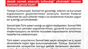 Somali iddialarına Ankara'dan net yanıt geldi