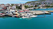 Sinop limanında devasa yat sulara gömüldü