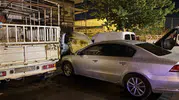 Kayseri'de sanayiye çekilen arızalı otomobil bir anda yanmaya başladı