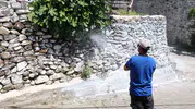 Bozdoğan’da sinek ve haşereyle mücadelede kireçleme dönemi