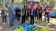 Burhaniye ormanlarında yangın riskine karşı temizlik seferberliği başladı