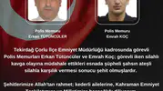 Tekirdağ Çorlu'da silahlı saldırı İki polis memuru şehit oldu
