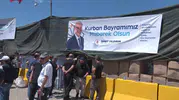 Ümraniye kurban kesim alanlarında bayram mesaisi