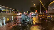 Bursa'da feci kaza Otomobilin motoru yerinden fırladı