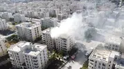 Nusaybin’de ev yangını dron kamerasına yansıdı