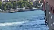Haliç Köprüsünde yürekleri ağza getiren atlayış