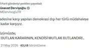 Müsavat Dervişoğlu'ndan millet iradesine yönelik müdahalelere sert tepki