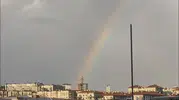 İstanbul’da aniden bastıran dolu sonrası gökyüzü renklendi