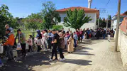 Denizli’de çocuklar asırlık gelenekle bayramı kutladı