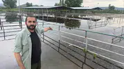 Tokat Turhal’da Yeşilırmak taştı hayvan pazarı sulara gömüldü