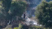 Antalya Aksu'da orman yangını paniği