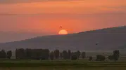 Bitlis Güroymak üzerinde gün batımı kartpostallık manzaralar oluşturdu