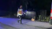 Düzce’de kontrolden çıkan araç yan yattı 5 yaralı