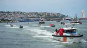 Samsun kıyılarında 19 Mayıs coşkusu denizden yükseldi