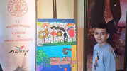 Otizmli sporcunun fırçasından dökülen sanat eserleri sergilendi