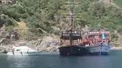 Marmaris açıklarında batan tekneden 148 kişi son anda kurtarıldı