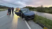Kastamonu yolunda seyir halindeki otomobilin tekerleği koptu