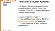 TUS sonuçları belli oldu adaylar ekran başına