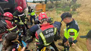 Aydın Denizli otobanında feci kaza tır sürücüsü hayatını kaybetti