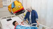 Bilecik'te minik hastaların yüzünü güldüren sürpriz ziyaret